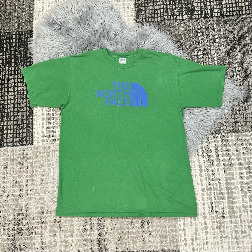 The North Face Shirt Mens Green Short Sleeve Arc Logo Ski Hiking Outdoors Xlarge